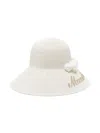 Monnalisa Floral-appliqué Hat In White