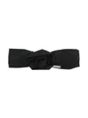 Monnalisa Floral-appliqué Headband In Black