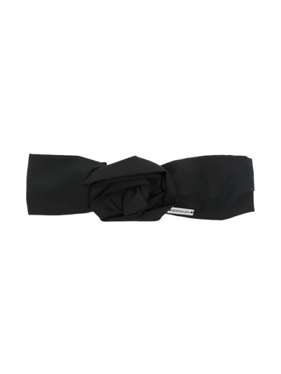Monnalisa Kids' Floral-appliqué Headband In Black