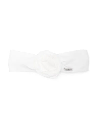 Monnalisa Kids' Floral-appliqué Headband In White