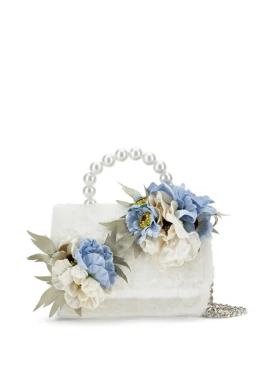 Monnalisa Kids' Floral-appliqué Shoulder Bag In Neutral