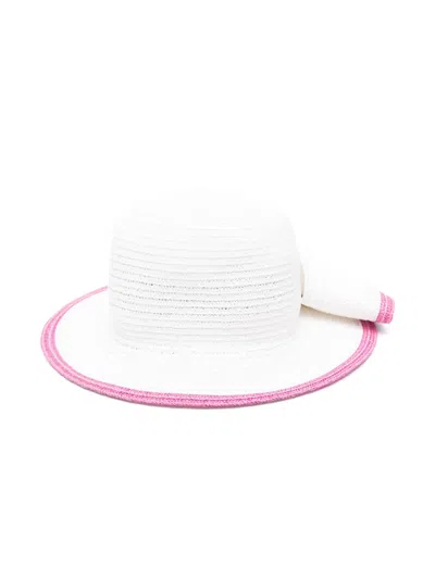 Monnalisa Kids' Floral-appliqué Sun Hat In White