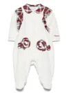 Monnalisa Floral-appliqué Terry-cloth Pyjama In White