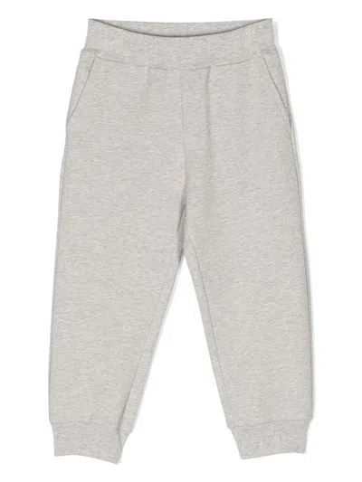 Monnalisa Kids' Floral-appliqué Track Pants In Grey