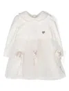 Monnalisa Floral-appliqué Tulle Dress Set In White