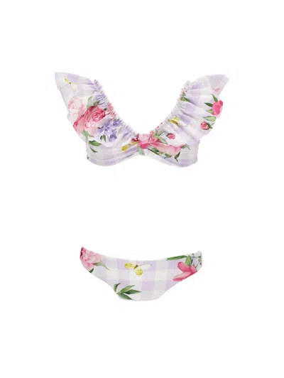 Monnalisa Kids'   Floral Bikini In Multi