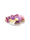 Monnalisa Floral-detail 30mm Sandals In Pink