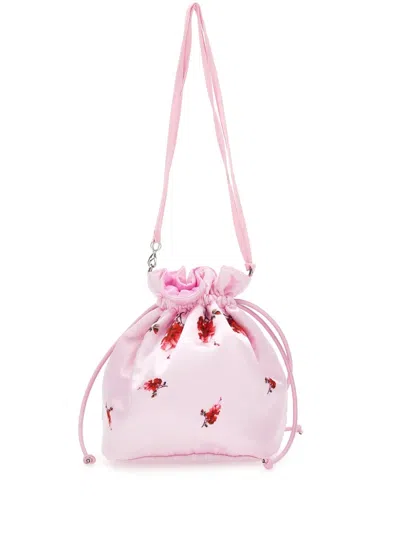 Monnalisa Kids' Floral Drawstring Bag In Pink