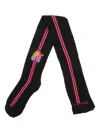 Monnalisa Floral-intarsia Tights In Black