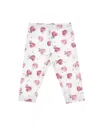 Monnalisa Floral Jersey Leggings In Cream