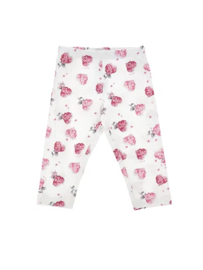 Monnalisa Babies'   Floral Jersey Leggings In Cream