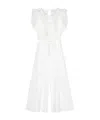 Monnalisa Floral-lace Ruffled Jumpsuit In White