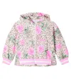 Monnalisa Floral Leopard-print Cotton-blend Jacket In Multi