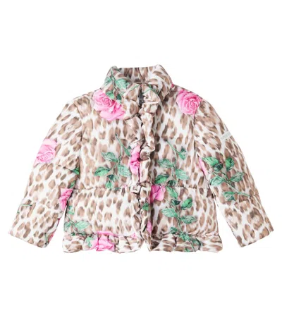 Monnalisa Kids' Wattierte Jacke In Green