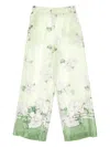 Monnalisa Floral-motif Polka-dot Trousers In Multi