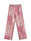 Monnalisa Floral Palazzo Trousers In Blush Pink