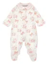 Monnalisa Floral-print Babygrow In Gray