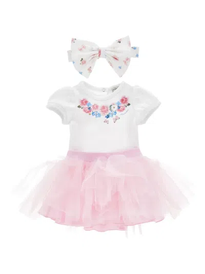 Monnalisa Floral-print Babygrow Set In Multi