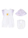 Monnalisa Floral-print Babygrow Set In White