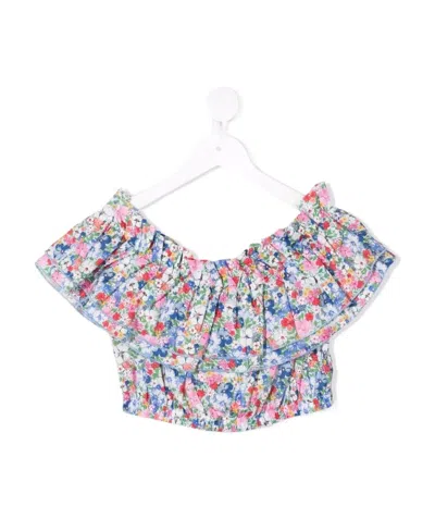 Monnalisa Floral-print Blouse In Multicolor