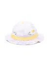 Monnalisa Floral-print Bucket Hat In Purple