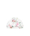 Monnalisa Floral-print Cotton Beanie In White