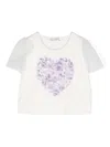 Monnalisa T-shirt Mit Blumen-print In White