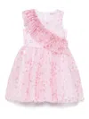 Monnalisa Floral-print Dress In Pink