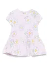 Monnalisa Floral-print Dress In Pink
