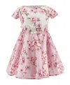 Monnalisa Floral-print Dress In Pink