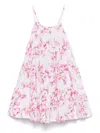 Monnalisa Floral-print Dress In White