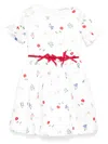 Monnalisa Kleid Aus Mikado Mit Blumenmuster In White
