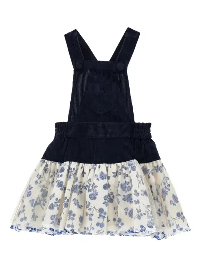 Monnalisa Floral-print Dungarees In Multi