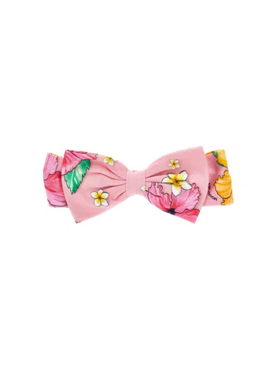 Monnalisa Kids'   Floral Print Headband In Brown