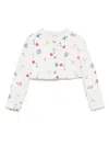 Monnalisa Floral-print Jacket In White
