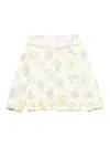 Monnalisa Floral-print Jacket In Yellow