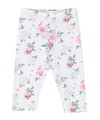 Monnalisa Floral-print Jersey Leggings In White