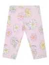 Monnalisa Floral-print Leggings In Pink