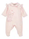 Monnalisa Logo-embroidered Babygrow