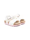 Monnalisa Floral-print Sandals In White