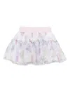 Monnalisa Floral-print Skirt In White