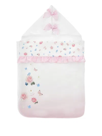 Monnalisa Floral-print Sleep Bag In Red