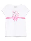 Monnalisa Floral-print T-shirt In White