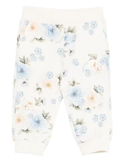 Monnalisa Babies' Floral-print Trousers In Multi