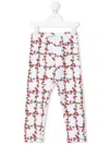 Monnalisa Floral Print Trousers In White