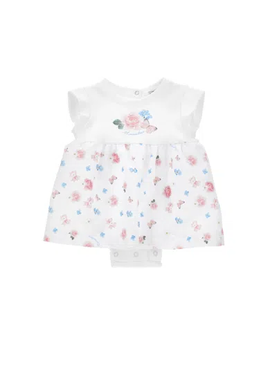 Monnalisa Kids'   Floral Romper In Pink