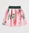 Monnalisa Floral Skirt In Pink