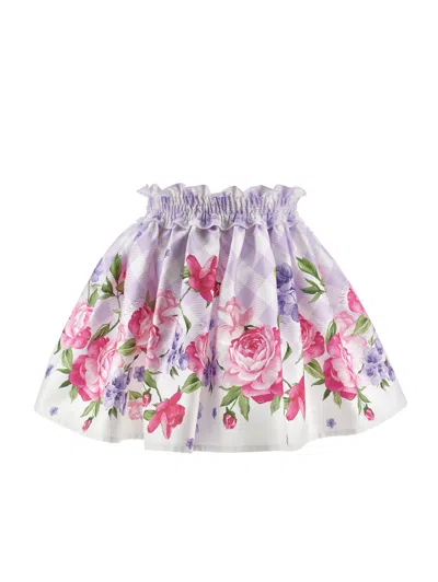 Monnalisa Kids'   Floral Skirt In Pink