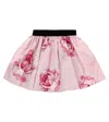 Monnalisa Floral Skirt In Rosa Fairytale