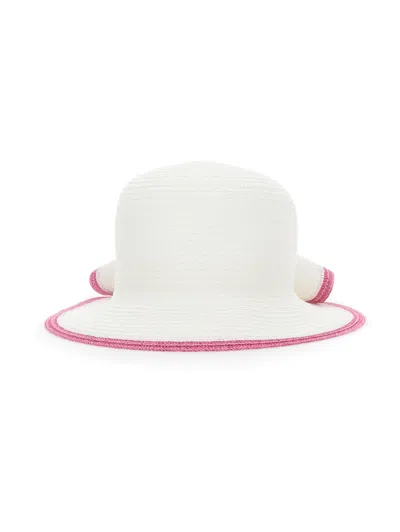 Monnalisa Kids'   Floral Straw Hat In White